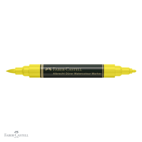 Marker acuarela Faber-Castell Albrecht Durer, galben cadmium 107, varf dublu pensula si carioca, pentru schite si pictura [3]