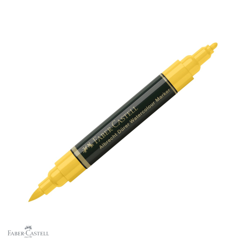 Markere si instrumente de desen artistic - Marker acuarela Faber-Castell Albrecht Durer, galben crom inchis 109, varf dublu pensula si fetru, pentru schite si pictura