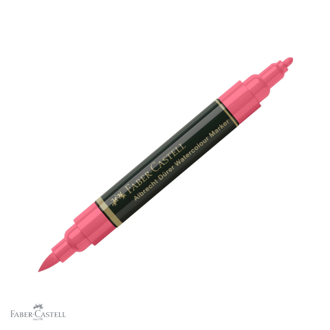 Markere si instrumente de desen artistic - Marker acuarela Faber-Castell Albrecht Durer, rosu scarlet aprins 219, varf dublu pensula si fetru, pentru schite si acuarela
