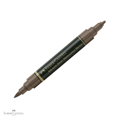 Markere si instrumente de desen artistic - Marker acuarela Faber-Castell Albrecht Durer, sepia inchis 175, varf dublu pensula si fetru, pentru schite si pictura