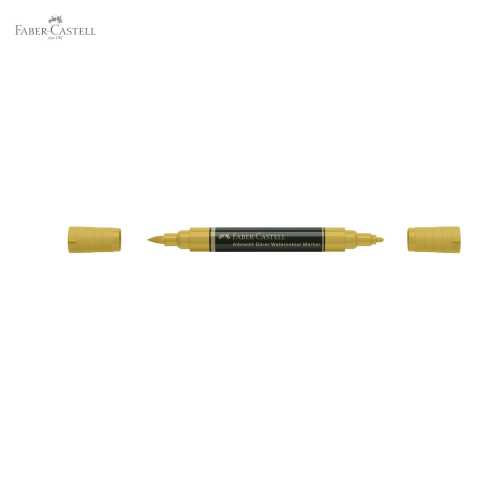 Marker acuarela Faber-Castell Albrecht Durer, verde auriu 268, varf dublu pensula si fetru, pentru schite si pictura [4]