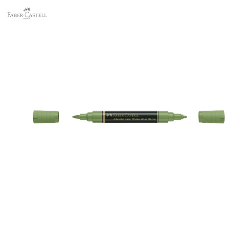 Marker acuarela Faber-Castell Albrecht Durer, verde oliv 167, varf dublu pensula si carioca, pentru schite si pictura [4]