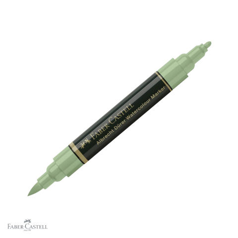 Markere si instrumente de desen artistic - Marker acuarela Faber-Castell Albrecht Durer, verde pamant 172, varf dublu pensula si fetru, pentru schite si pictura
