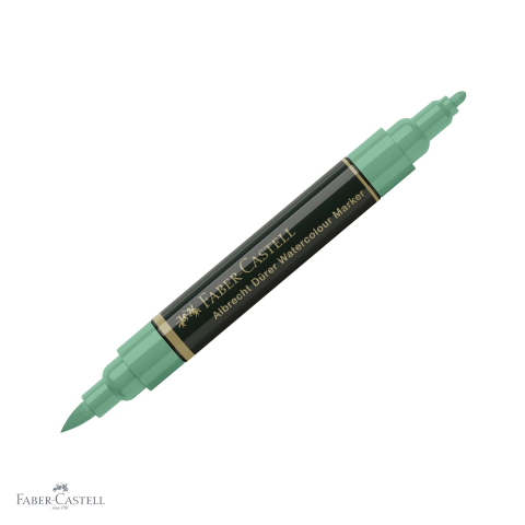Markere si instrumente de desen artistic - Marker acuarela Faber-Castell Albrecht Durer, verde phtalo 264, varf dublu pensula si fetru, pentru schite si pictura