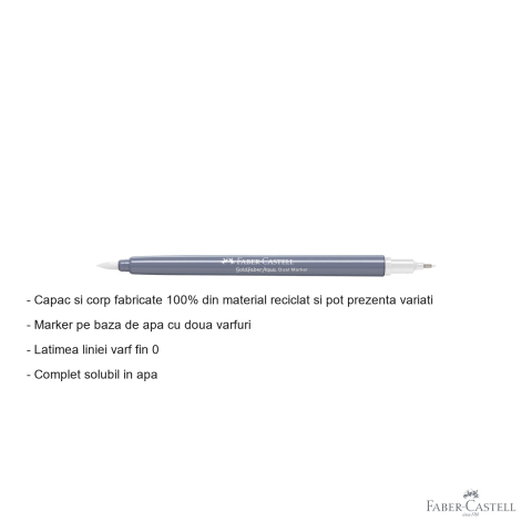 Marker blender solubil Faber-Castell Goldfaber Aqua, doua varfuri, pentru acuarela si desen artistic [1]
