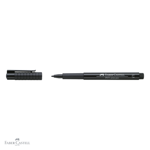 Marker caligrafic Faber-Castell Pitt Artist Pen, varf rotund 1.5 mm, cerneala neagra rezistenta la apa, pentru artisti si designeri [3]