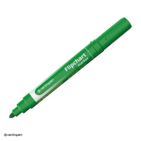 Accesorii prezentare - Marker Centropen 8550, pentru flipchart, varf rotund 2.5 mm, verde