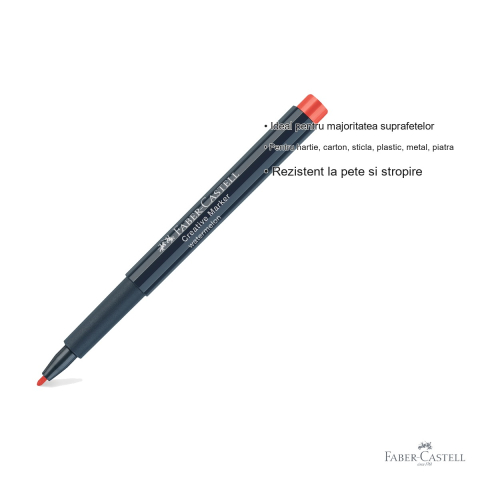 Marker creativ Faber-Castell, culoare rosu pepene, varf 1.5 mm, pentru multiple suprafete [2]