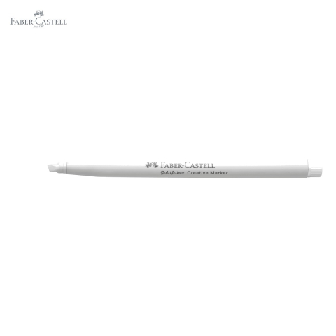 Marker creativ Faber-Castell Goldfaber 501 alb, varf dalta, cerneala pe baza de apa, pentru suprafete multiple [4]