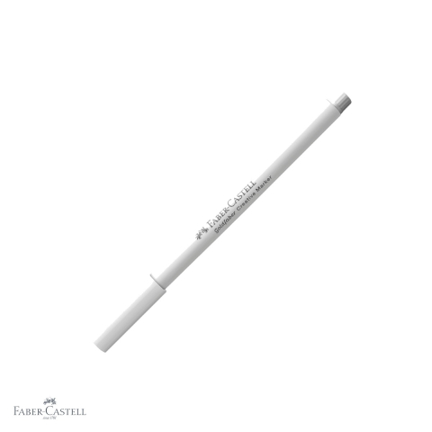 Birotica papetarie - Marker creativ Faber-Castell Goldfaber 501, varf pensula, cerneala alba pe baza de apa, pentru suprafete multiple