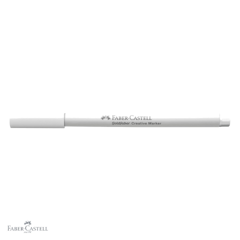 Marker creativ Faber-Castell Goldfaber alb 501, varf rotund 1.5 mm, pentru hartie, sticla, plastic si metal [3]