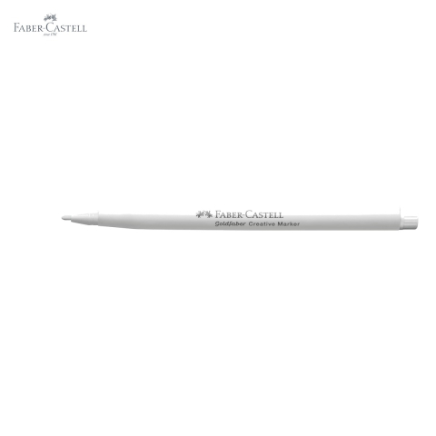 Marker creativ Faber-Castell Goldfaber alb 501, varf rotund 1.5 mm, pentru hartie, sticla, plastic si metal [4]