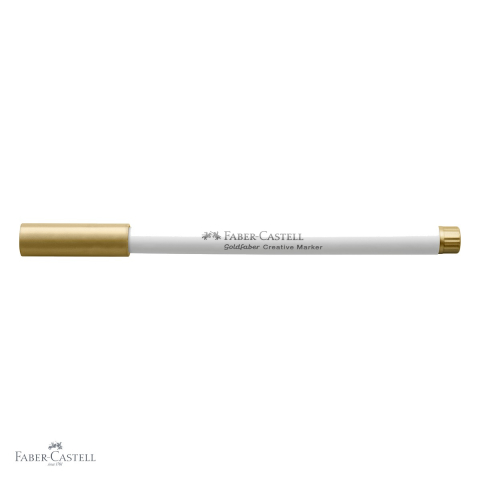 Marker creativ Faber-Castell Goldfaber auriu 550, varf rotund 1.5 mm, pentru hartie, sticla, metal si plastic [3]