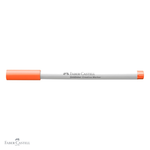 Marker creativ Faber-Castell Goldfaber portocaliu 513, varf rotund 1.5 mm, pentru hartie, sticla, metal si plastic [3]