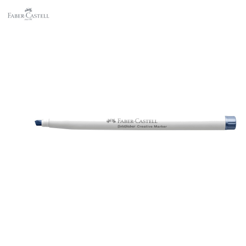 Marker creativ Faber-Castell Goldfaber, varf dalta, albastru metalizat, pentru suprafete multiple [4]