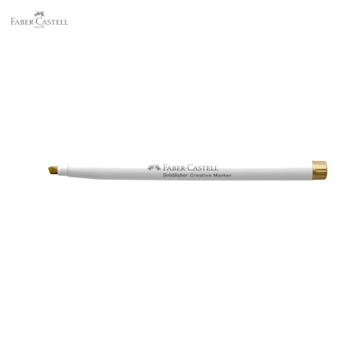 Marker creativ Faber-Castell Goldfaber, varf dalta auriu, pentru hartie, carton, sticla si metal [4]