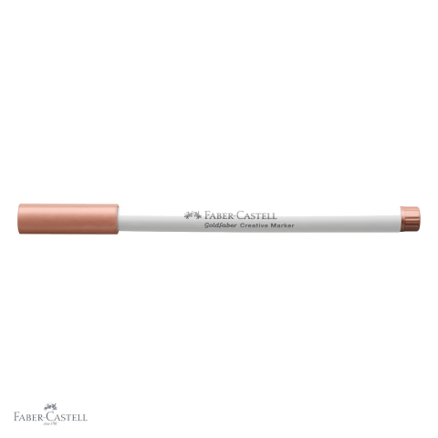Marker creativ Faber-Castell Goldfaber varf pensula, culoare cupru 552, pentru suprafete multiple [3]