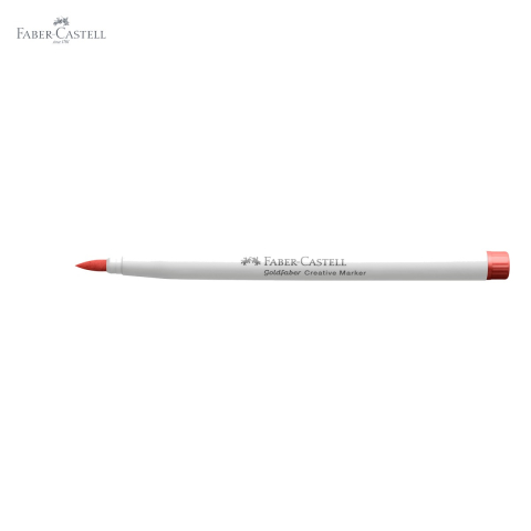 Marker creativ Faber-Castell Goldfaber, varf pensula, culoare rosu pepene 521, pentru suprafete multiple [4]