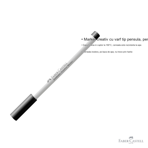 Marker creativ Faber-Castell Goldfaber varf pensula negru, linie variabila 1-5 mm, cerneala pe baza de apa [2]