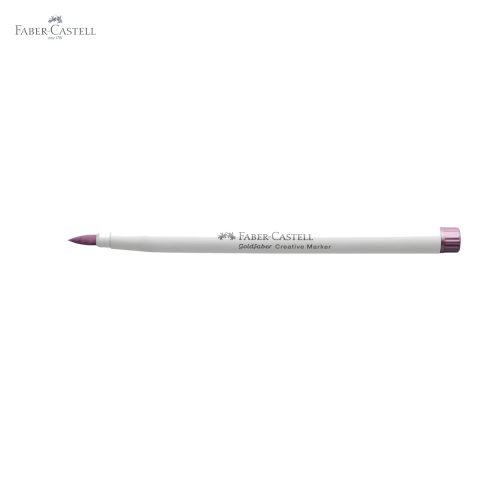 Marker creativ Faber-Castell Goldfaber, varf pensula, violet berry metalizat, pentru hartie, carton, sticla si metal [4]