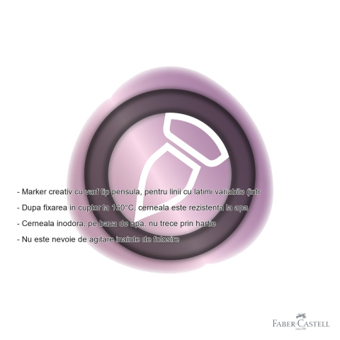 Marker creativ Faber-Castell Goldfaber, varf pensula, violet berry metalizat, pentru hartie, carton, sticla si metal [1]