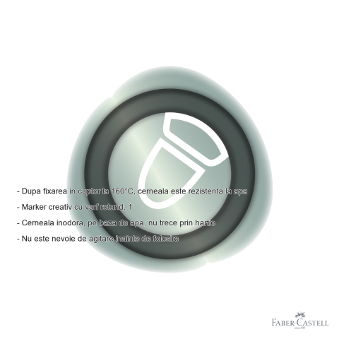 Marker creativ Faber-Castell Goldfaber, varf rotund 1.5 mm, verde metalizat, pentru hartie, sticla si metal [1]