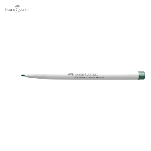 Marker creativ Faber-Castell Goldfaber, varf rotund 1.5 mm, verde metalizat, pentru hartie, sticla si plastic [4]