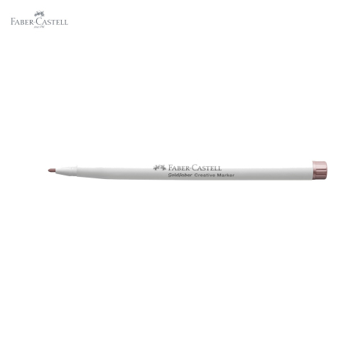 Marker creativ Faber-Castell Goldfaber, varf rotund 1.5mm, culoare rose metalizat, pentru diverse suprafete [4]