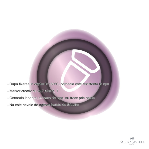 Marker creativ Faber-Castell Goldfaber, varf rotund 1.5mm, violet berry metalizat, cerneala pe baza de apa [1]