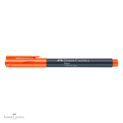 Marker creativ Faber-Castell portocaliu neon, varf 1.5 mm, pentru hartie, sticla, plastic si metal [3]