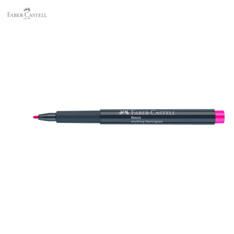 Marker creativ Faber-Castell roz neon, varf 1.5 mm, pentru hartie, sticla, plastic si metal [4]