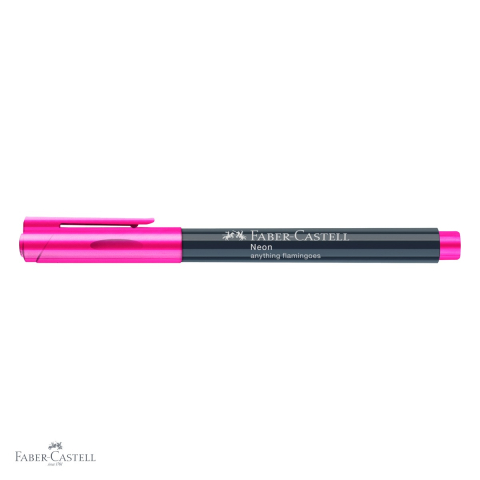 Marker creativ Faber-Castell roz neon, varf 1.5 mm, pentru hartie, sticla, plastic si metal [3]