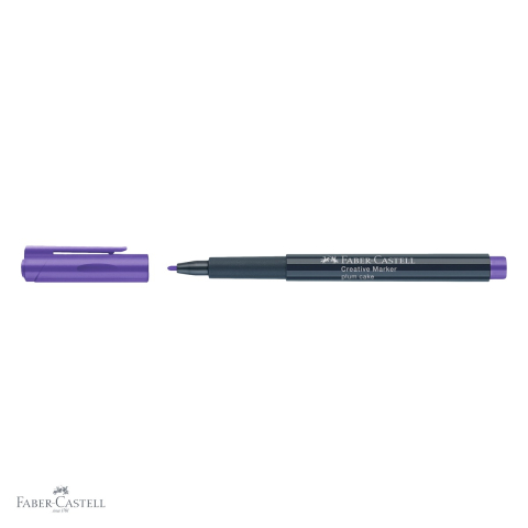 Marker creativ Faber-Castell violet plum, varf 1.5 mm, pentru hartie, sticla, plastic si metal [3]