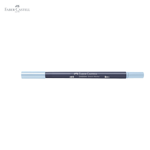 Marker cu 2 capete Faber-Castell Goldfaber, bleu porumbel deschis 452, pentru desen artistic si ilustratie [4]