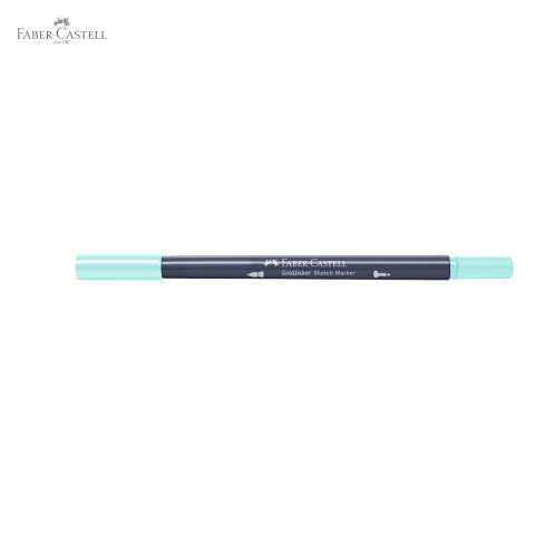 Marker cu 2 capete Faber-Castell Goldfaber, cerneala alcool, bleu aqua 240, pentru desen artistic [4]