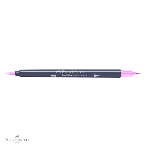 Marker cu 2 capete Faber-Castell Goldfaber, cerneala alcool magenta deschis 119, pentru desen artistic si ilustratie [3]