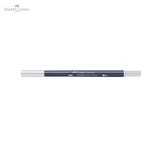 Marker cu 2 capete Faber-Castell Goldfaber, gri neutru II 332, pensula si fineliner, pentru desen artistic [4]