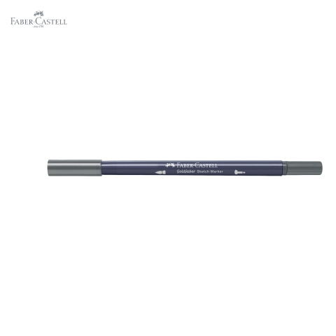 Marker cu 2 capete Faber-Castell Goldfaber, gri neutru IV 344, pensula si fineliner, pentru desen artistic [4]