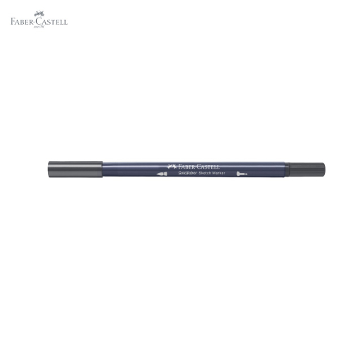 Marker cu 2 capete Faber-Castell Goldfaber, gri neutru V 335, pensula flexibila si fineliner, pentru desen artistic [4]