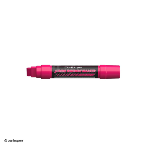 Marker cu creta lichida Centropen 9120 Jumbo, varf 2-15 mm, culoare roz [4]
