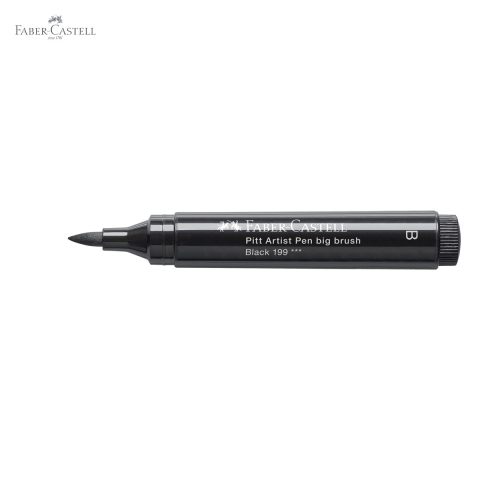 Marker cu pensula Faber-Castell Pitt Artist Pen Big Brush, varf flexibil, cerneala pigmentata negru, pentru schite si ilustratii [4]