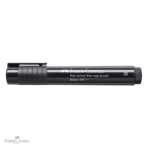 Marker cu pensula Faber-Castell Pitt Artist Pen Big Brush, varf flexibil, cerneala pigmentata negru, pentru schite si ilustratii [3]