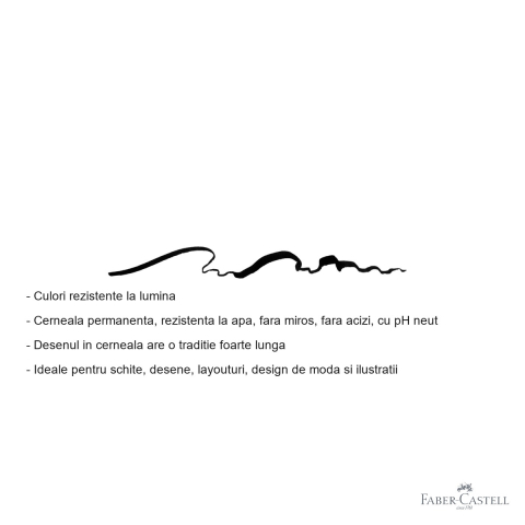 Marker cu pensula Faber-Castell Pitt Artist Pen, cerneala pigmentata negru, pentru schite si ilustratii [1]
