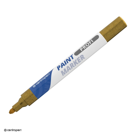 Markere speciale pentru desen si arta - Marker cu vopsea Centropen 9210, varf 2.5 mm, vopsea aurie