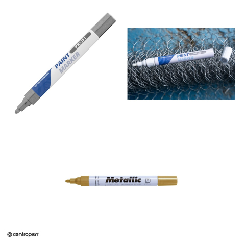 Marker cu vopsea Centropen 9210, varf 2.5 mm, vopsea aurie [3]