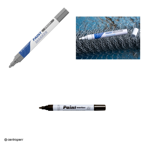 Marker cu vopsea Centropen 9210, varf 2.5 mm, vopsea neagra [3]