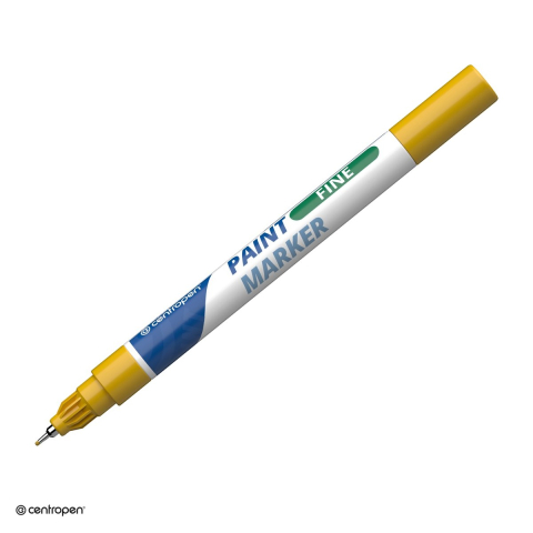 Markere speciale pentru desen si arta - Marker cu vopsea Centropen 9211, varf 0.7 mm, vopsea galbena