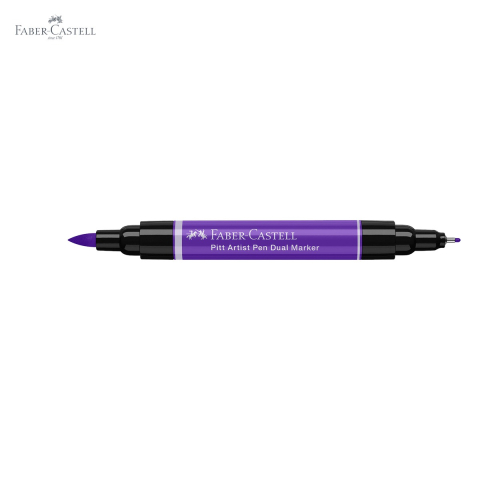 Marker dual Faber-Castell Pitt Artist Pen, varf pensula si liner 0.8, violet purpuriu 136 [4]