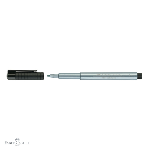 Marker Faber-Castell Pitt Artist Pen albastru metalizat, cerneala rezistenta la apa, pentru arta si schite [3]