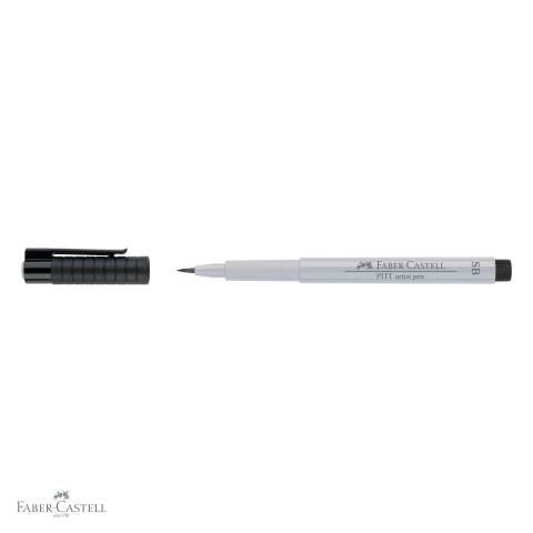 Marker Faber-Castell Pitt Artist Pen Soft Brush, gri rece I, varf pensula flexibil, pentru artisti si designeri [3]